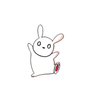 🐰 bunny, rabbit, cartoon, animal, cute telegram sticker