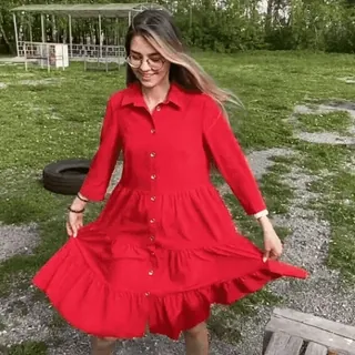 💃 woman, red dress, glasses, outdoors, fashion, portrait telegram sticker