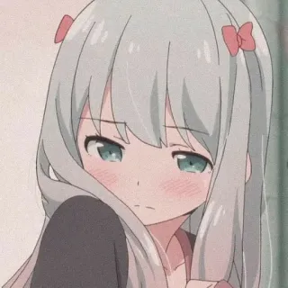 😥 Anime, Ragazza, Carina, Cartone animato, Manga telegram sticker