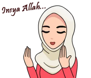 😊 Semoga Allah Musulmano, Preghiera, Donna, Islam, Religione, Hijab whatsapp sticker