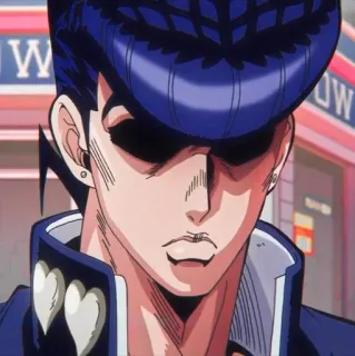 💎 Josuke Higashikata JoJo's Bizarre Adventure อนิเมะ, มังงะ, โจโจ้, โจสุเกะ, หัวใจ telegram sticker