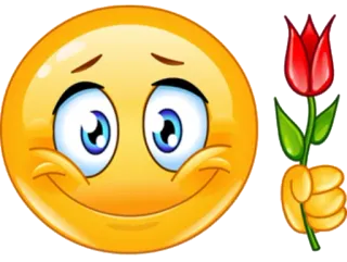 🌷 emoji, flower, smile, romantic, tulip whatsapp sticker