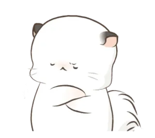 😠 gatto, animale, adesivo, carino, cartone animato, bianco telegram sticker
