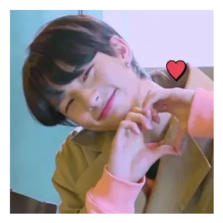 💛 kpop, corazón, amor, lindo, asiático, hombre, persona whatsapp sticker
