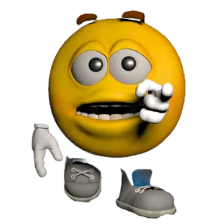 😨 Emoticono, Emoji, Personaje, Señalando, Dibujo animado whatsapp sticker
