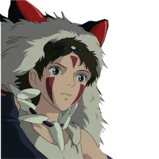 🐺 Princess Mononoke Anime, Film, Prinzessin, Mononoke, Wolf whatsapp sticker