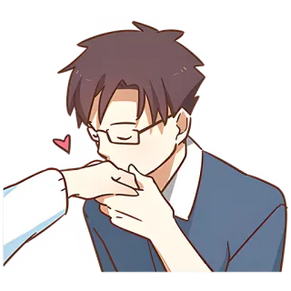 😚 남자, 키스, 사랑, 커플, 애정, 귀여운, 로맨스 telegram sticker