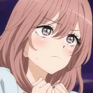😥 Marin Kitagawa My Dress-Up Darling anime, garota, fofa, Marin Kitagawa, My Dress-Up Darling, triste, emocional telegram sticker
