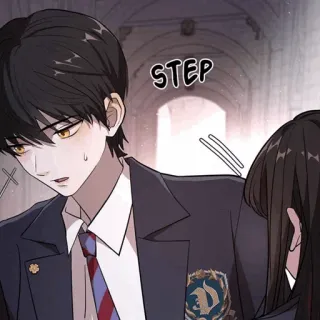 🌑 STEP anime, manga, student, uniform telegram sticker