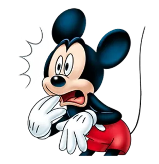 😱 Mickey Mouse cartone animato, topo, disney, personaggio, scioccato telegram sticker