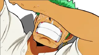 😭 Zoro One Piece anime, crying, sad, character, tears telegram sticker
