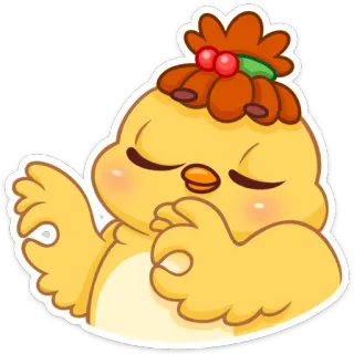 👌 poulet, oiseau, mignon, sticker, animal, kawaii, dessin animé, jaune telegram sticker