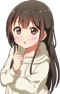 🤔 Anime, Mädchen, Süß, Cartoon, Manga whatsapp sticker