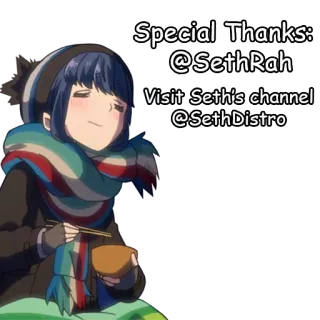 ℹ️ Special Thanks:
@SethRah
Visit Seth's channel
@SethDistro 动漫, 女孩, 编织, 围巾, 冬天 telegram sticker