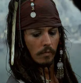 😤 Jack Sparrow Pirates of the Caribbean film, pirate, personnage, Johnny Depp, capitaine, cinéma whatsapp sticker