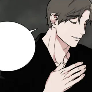 🥢 mężczyzna, dymek, kreskówka, portret telegram sticker