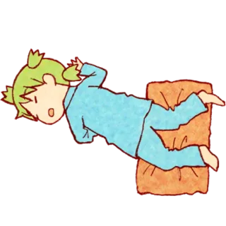 😴 sleep, sleeping, cartoon, character, bed telegram sticker