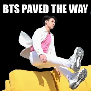😇 Jungkook BTS PAVED THE WAY BTS, 케이팝, 음악, 아이돌, 정국, 길을 열다 telegram sticker