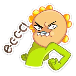 😊 eeee! Cartoon, Wütend, Ausdruck, Lustig, Sticker whatsapp sticker