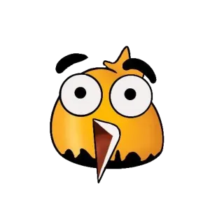 😱 Dibujo animado, Personaje, Divertido, Amarillo, Ojos telegram sticker