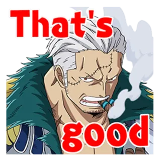 👍 Smoker One Piece That's
good 애니메이션, 원피스, 스모커, 시가, 좋은 telegram sticker