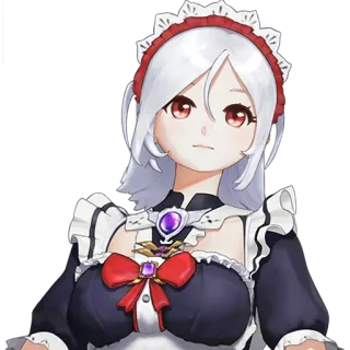😢 anime, maid, female, character, cute whatsapp sticker