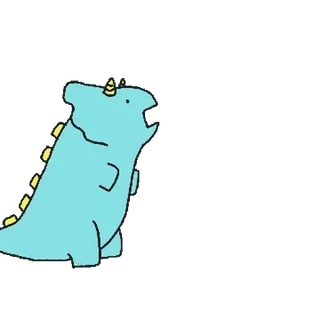 💬 dinossauro, desenho animado, fofo, unicórnio, criatura telegram sticker