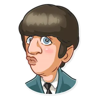 🥺 Ringo Starr ミュージシャン, ザ・ビートルズ, 漫画, リンゴ, スター telegram sticker