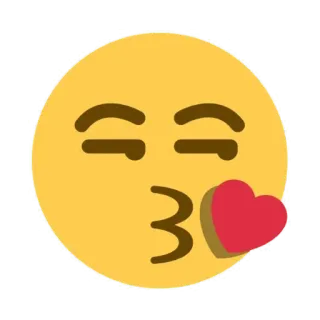 😘 emoji, kiss, love, heart, affection, yellow telegram sticker