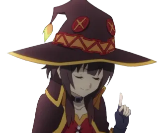 ☝️ Megumin Konosuba Anime, Megumin, Konosuba, Magierin, Magie, Mädchen, Süß whatsapp sticker