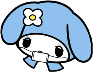 🦠 My Melody cartoon, cute, sanrio, pastel, mask telegram sticker