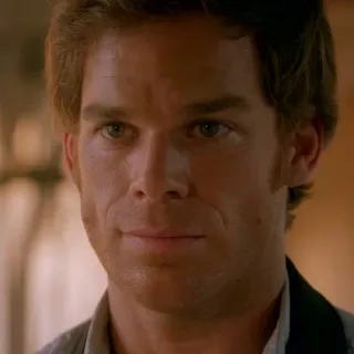 😐 Dexter Morgan Dexter asesino en serie, crimen, sangre, serie de TV, forense telegram sticker