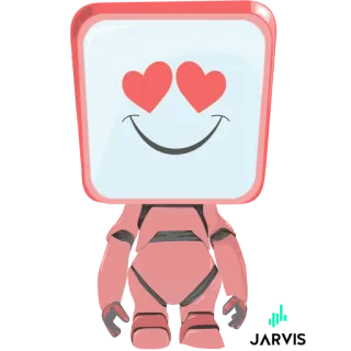 😍 Roboter, Liebe, Herzen, Emoji, Cartoon, Süß, Sticker whatsapp sticker