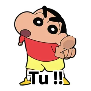 👆 Shin-chan Tu!! Anime, Dibujos animados, Señalando, Shinchan telegram sticker