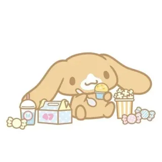 🌟 Cinnamoroll Cinnamoroll, Sanrio, niedlich, kawaii, Hund, Dessert, Essen telegram sticker