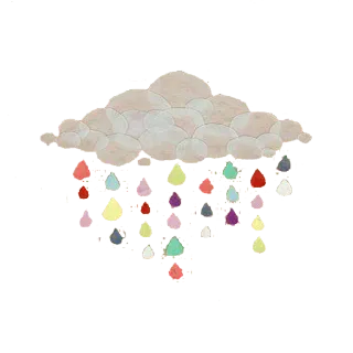 🌧 nube, lluvia, clima, colorido, decorativo telegram sticker