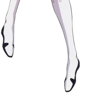 🍑 jambes, pieds, blanc, bas, anime telegram sticker