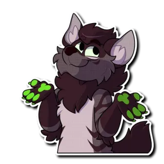 🤷 furry wolf telegram sticker