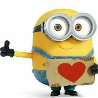 💞 Minion Minion, Cartoon, Herz, Liebe, Niedlich, Gelb telegram sticker