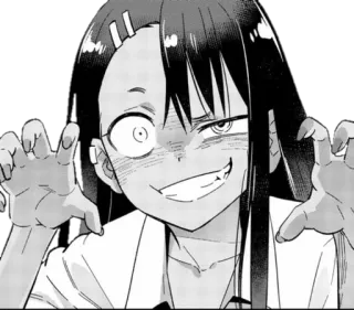 🐺 Nagatoro Don't Toy with Me, Miss Nagatoro anime, manga, nagatoro, smiling, mocking, teasing telegram sticker