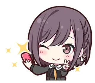 🎤 Anime, Chibi, Mädchen, Niedlich, Cartoon telegram sticker