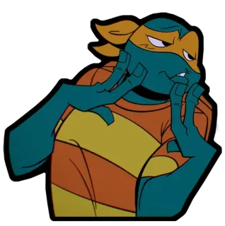 😚 Michelangelo Teenage Mutant Ninja Turtles การ์ตูน, เต่า, นินจา, วัยรุ่น, แอนิเมชัน, ไมเคิลแองเจโล telegram sticker