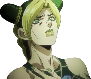 😔 Jolyne Cujoh JoJo's Bizarre Adventure anime, jojo, jolyne, cujoh, stone ocean, pose, character telegram sticker