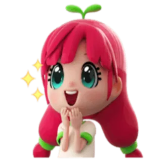 😃 Anime, Desenho animado, Fofo, Feliz, Brilho, Garota, Kawaii telegram sticker