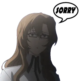 😰 SORRY desculpa, perdão, anime, triste, expressão telegram sticker