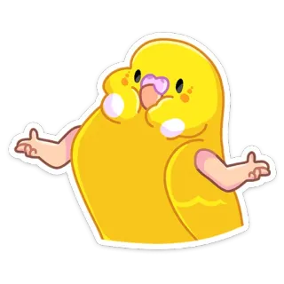 🤷‍♂️ vogel, grasparkiet, papegaai, verward, schouderophalen, geel telegram sticker