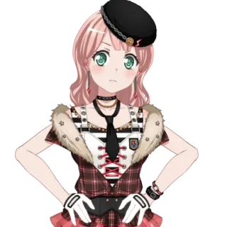 😳 สาวอนิเมะ, ตัวละคร, หมวกเบเร่ต์, แฟชั่น, ผู้หญิง, น่ารัก telegram sticker