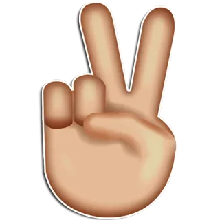 ✌ Frieden, Sieg, Handzeichen, Finger, Zeichen, Symbol whatsapp sticker