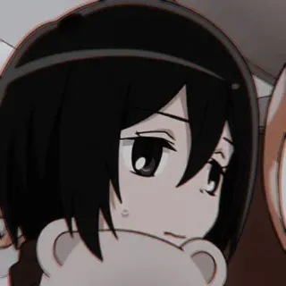 🀄 Animé, Dessin animé, Personnage, Triste, Illustration, Mignon telegram sticker
