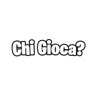 🎮 Chi Gioca? italiano, testo, domanda whatsapp sticker